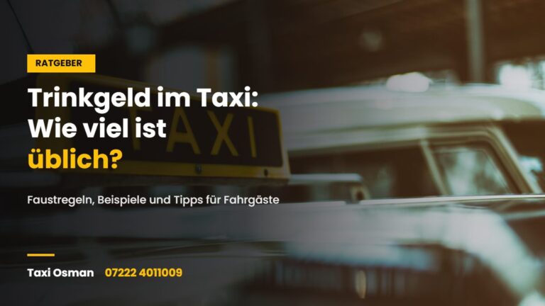 Taxischild auf einem Taxidach – Ratgeber Trinkgeld im Taxi